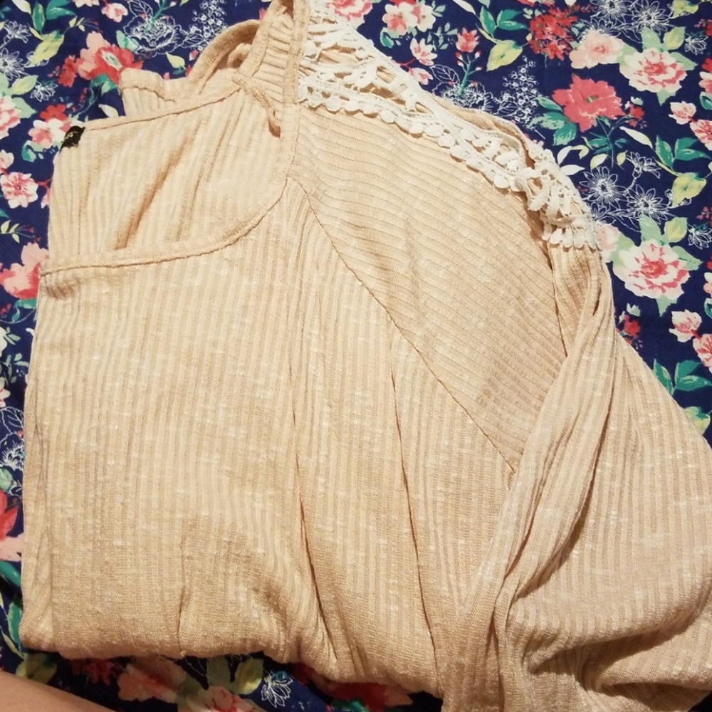 Peach Almost Famous 3/4 Sleeve Shirt
